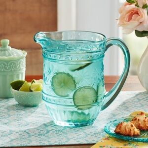 Pioneer Woman teal Cassie pitcher